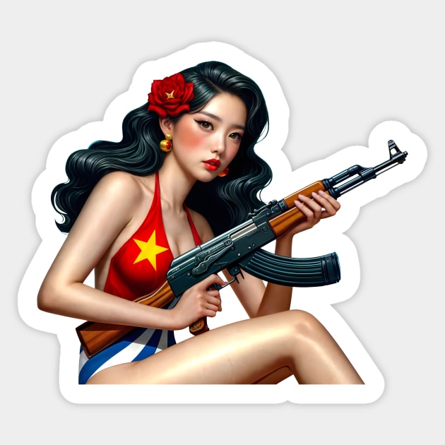 Pinup Girl Sticker by Rawlifegraphic